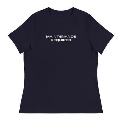 Maintenance Required F1 Racing Women's Relaxed T-Shirt in Navy
