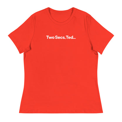 Two Secs Ted F1 Racing Women's Relaxed T-Shirt in Poppy Red