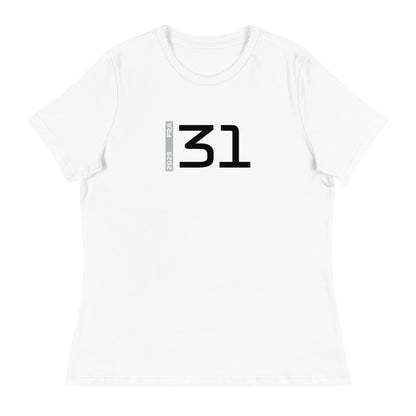 #31 F1 Driver Esteban Ocon Women's Relaxed T-Shirt in White