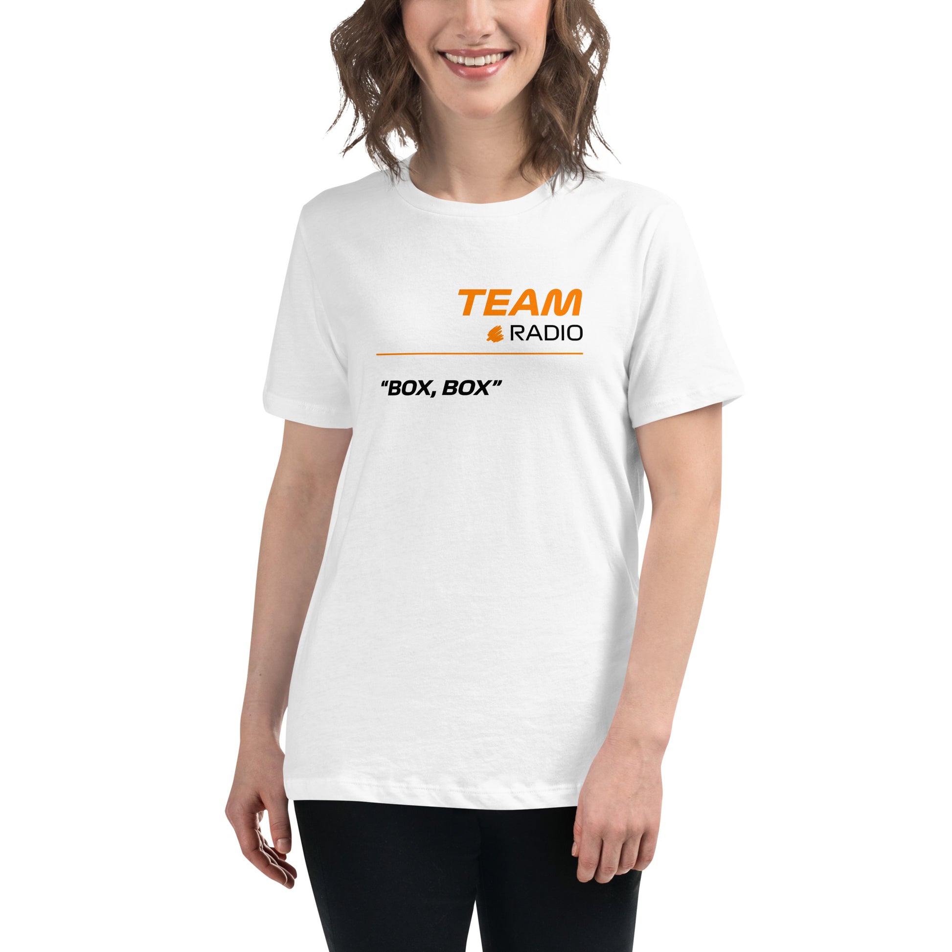 McLaren F1 Team Radio Women's White Relaxed Fit T-Shirt