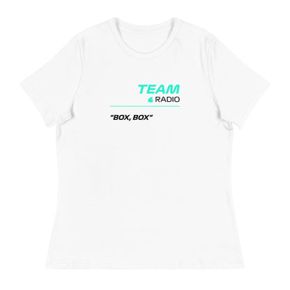 Mercedes F1 Team Radio Women's White Relaxed Fit T-Shirt