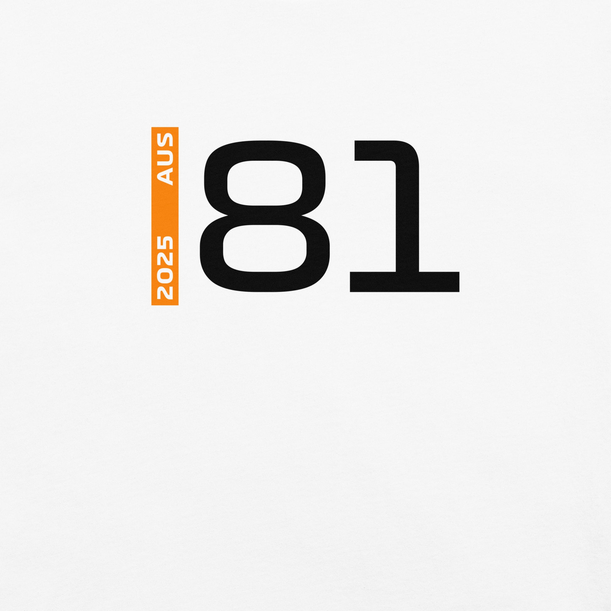 #81 F1 Driver Oscar Piastri Women's Relaxed T-Shirt in White