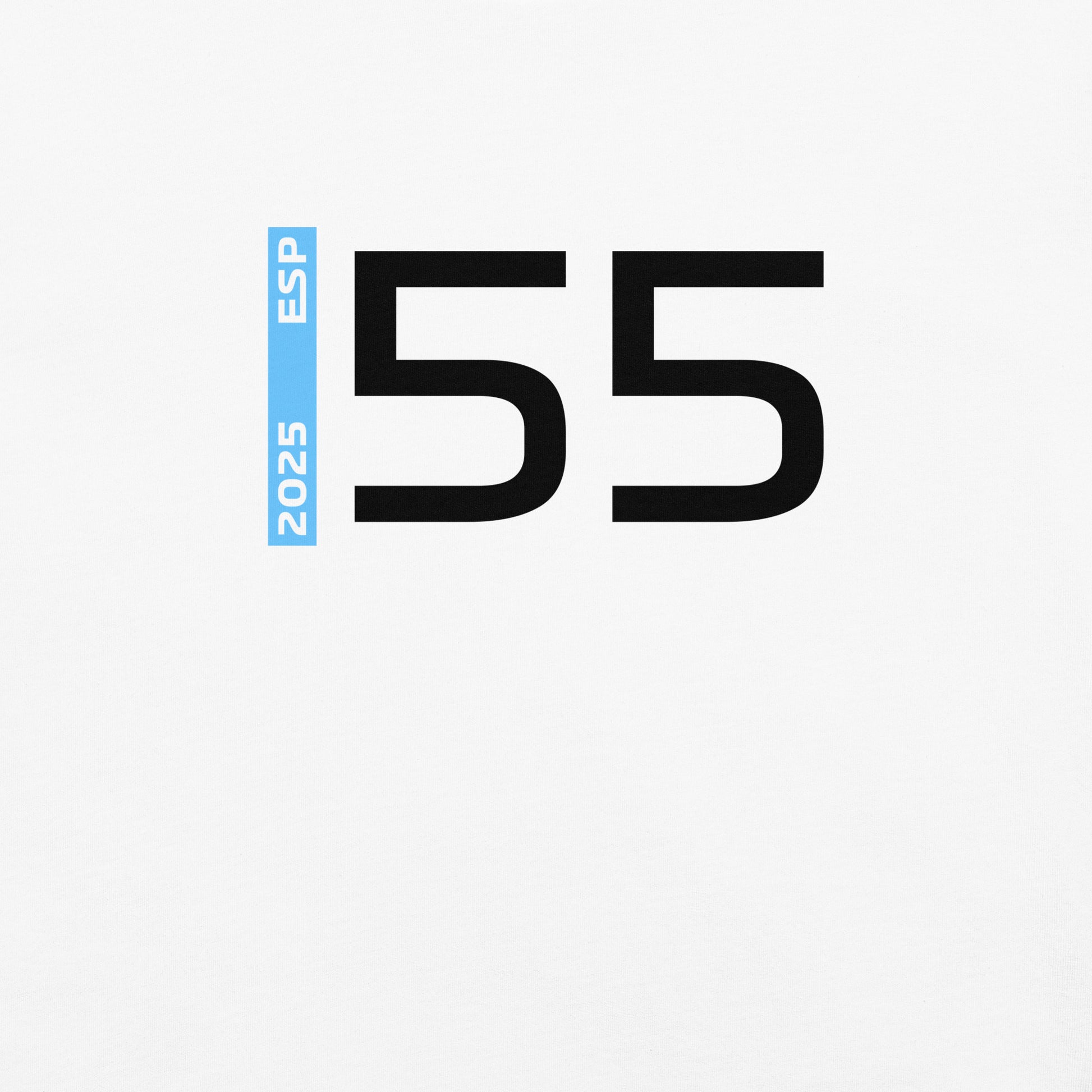 #55 F1 Driver Carlos Sainz Women's Relaxed T-Shirt in White