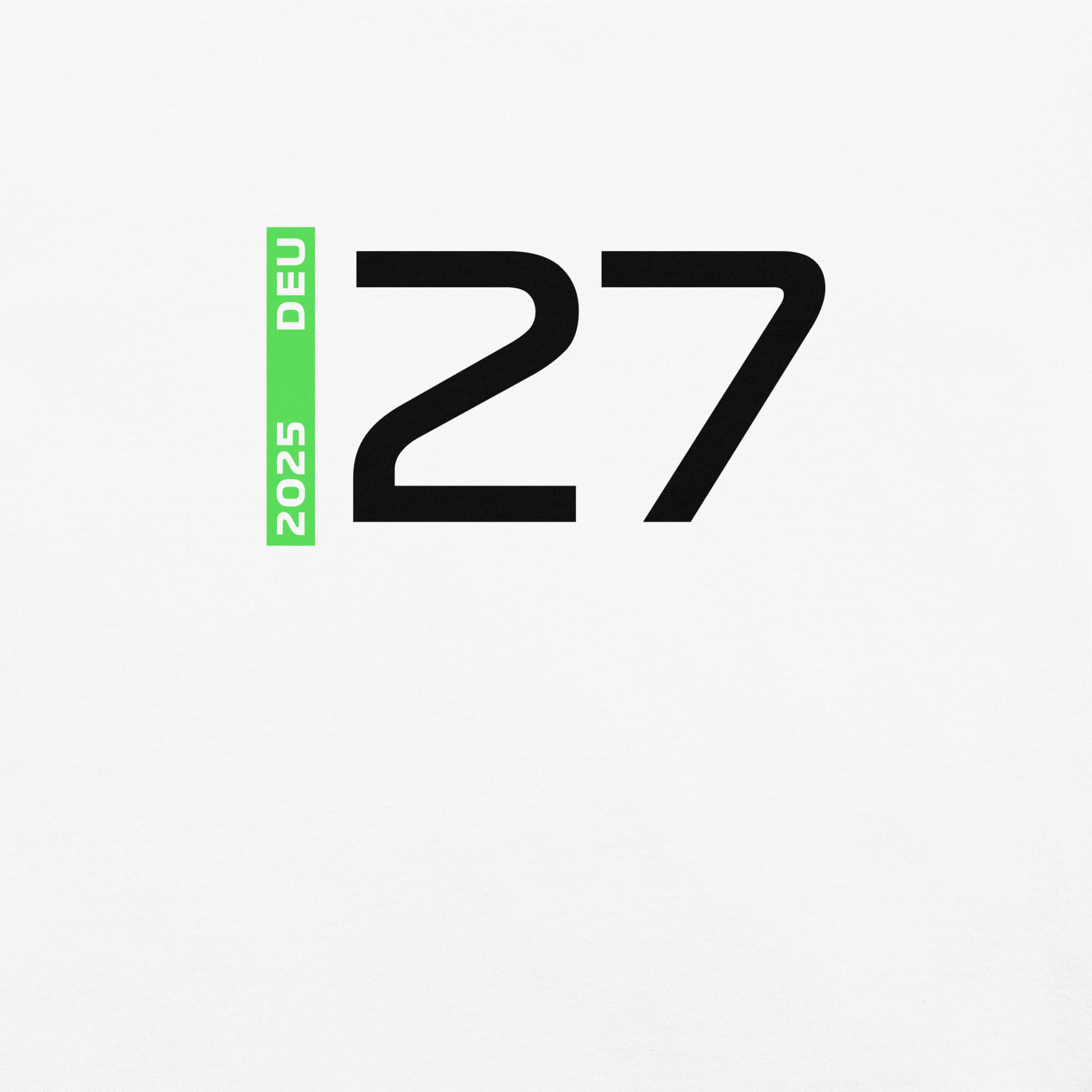 #27 F1 Driver Nico Hulkenberg Women's Relaxed T-Shirt in White