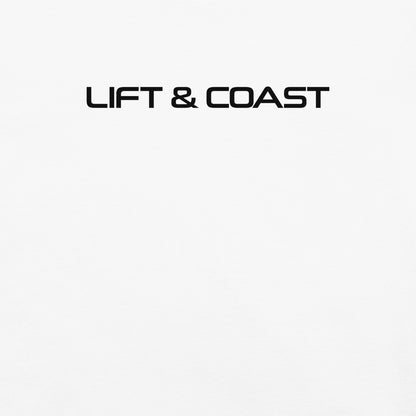Lift and Coast F1 Racing Women's Relaxed T-Shirt in White