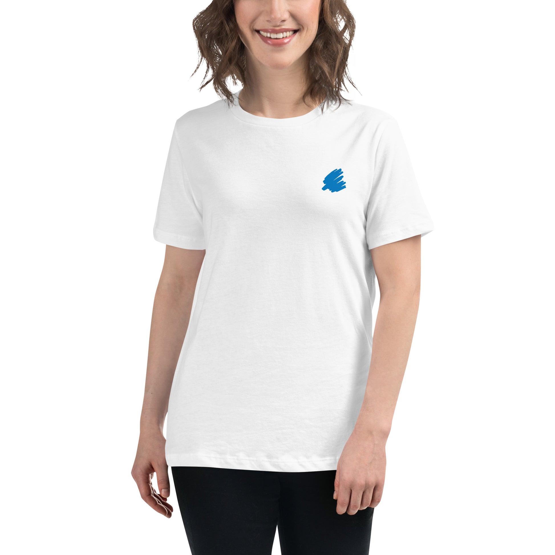 Goober & Doofus Logo Branded T-Shirt - Women's Relaxed Fit in White
