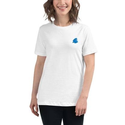 Goober & Doofus Logo Branded T-Shirt - Women's Relaxed Fit in White