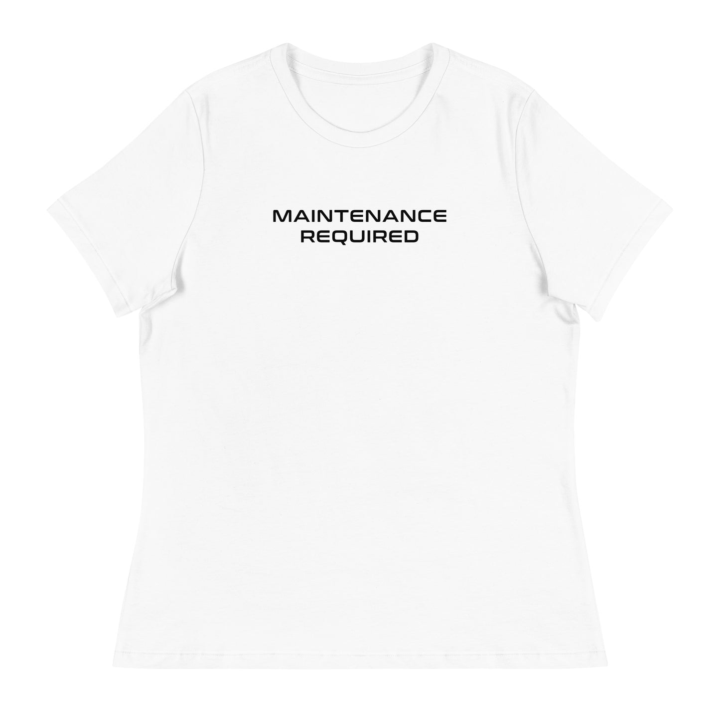 Maintenance Required F1 Racing Women's Relaxed T-Shirt in White